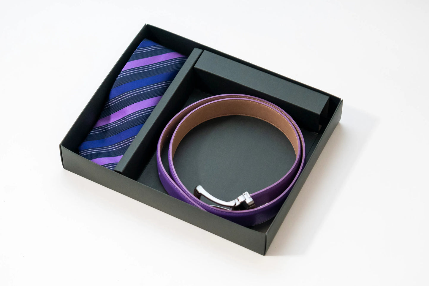 ベルトネクタイセット 紫