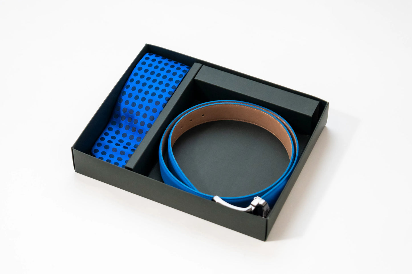 ベルトネクタイセット 青