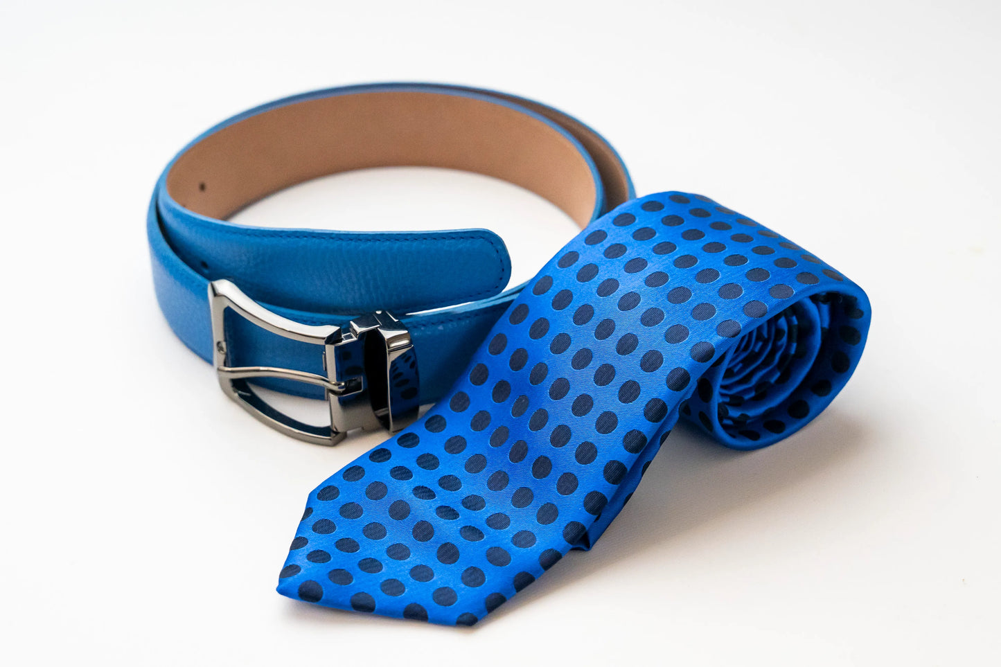 ベルトネクタイセット 青